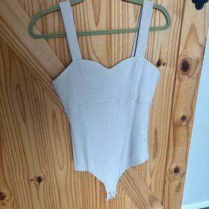 Abercrombie Crepe Sweetheart Neck Bodysuit